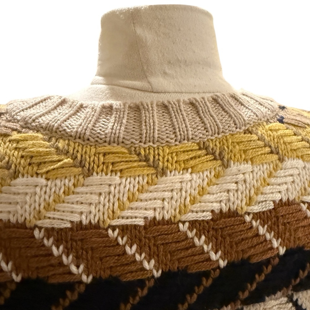 Chevron Patterned Sweater Multicolor Fair Isle Sw… - image 4